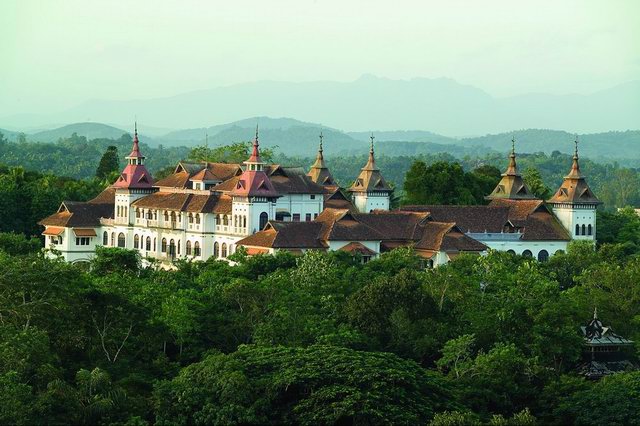 Grand royal residence of the Travancore family