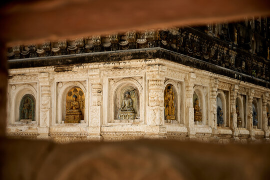 Panoramic view of the Bodhgaya temple complex from above