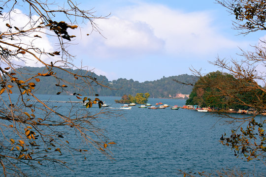 Boating on calm waters of Maithon reservoir