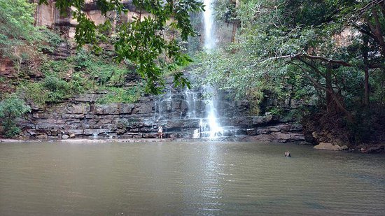 A hidden gem among places to visit near Hyderabad, with a jungle waterfall.