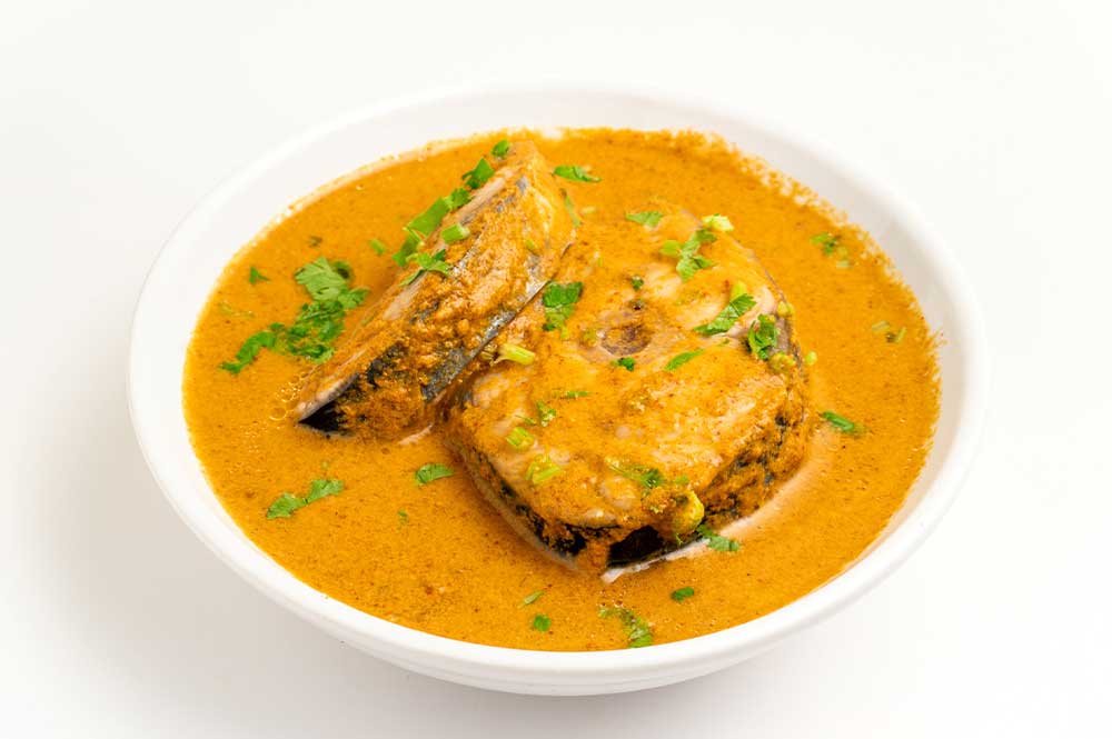 Spicy Mangalorean fish curry with coconut gravy