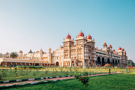 Mysore, a royal city near Coorg with palaces and gardens.