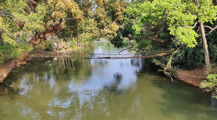 Nisargadhama, a peaceful island park among the top places to visit in Coorg.