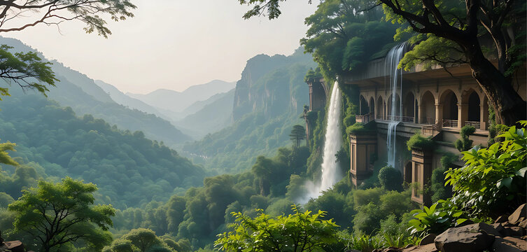 Lush green hills and waterfalls of Pachmarhi hill station
