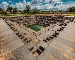 Geometric stepped tank within Hampi Royal Enclosure Geometric stepped tank within Hampi Royal Enclosure