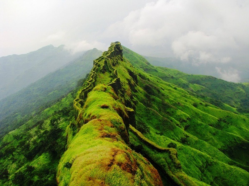 Rajgad Fort near Pune is a historically significant hill fort.