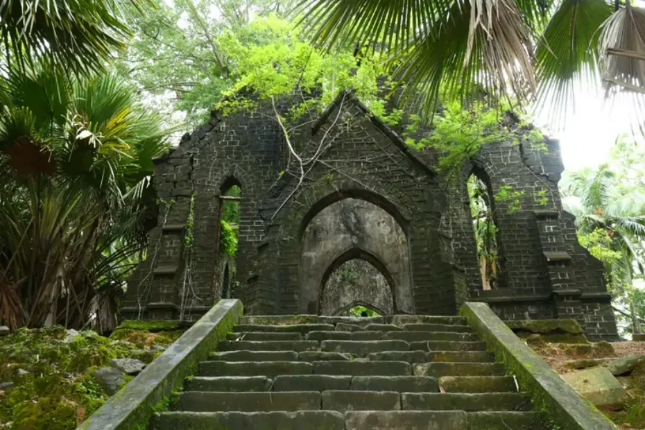 A hauntingly beautiful place to visit in Andaman, combines British colonial ruins with roaming deer and scenic coastal views.