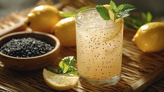 Refreshing spiced lemonade in clay kulhad