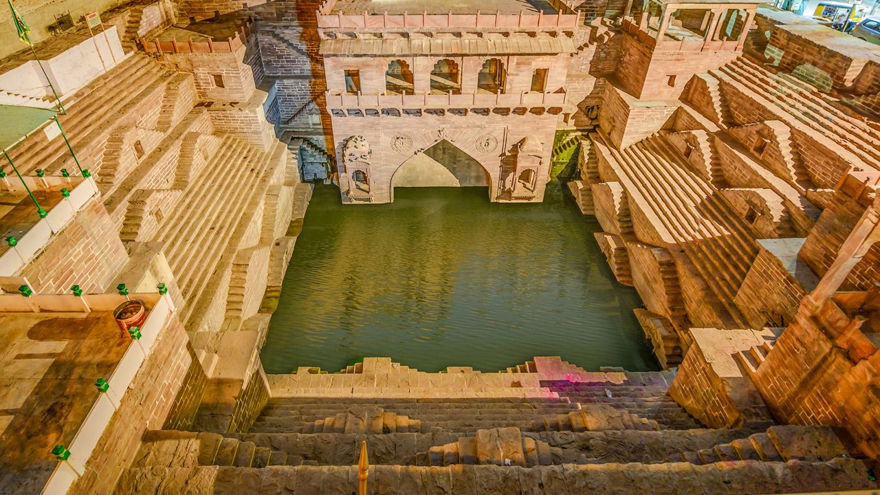 Historic stepwell Toorji Ka Jhalra in Jodhpur.