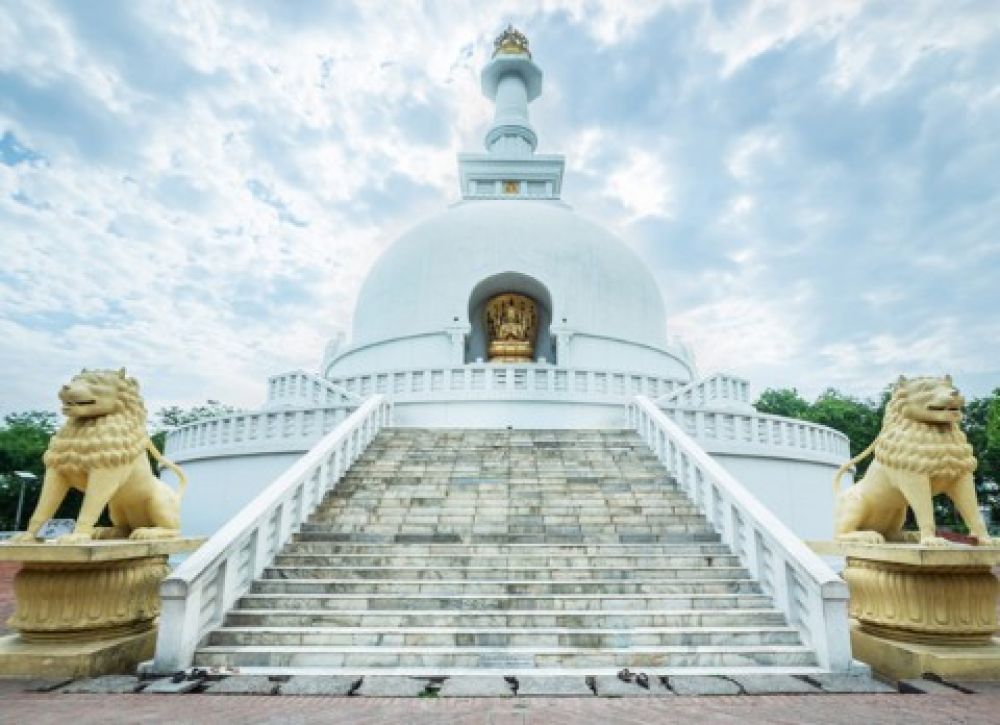 Ancient ruins and hot springs in the historical town of Rajgir