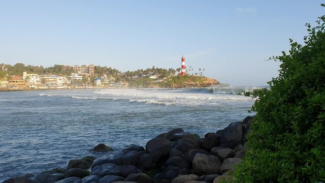 Spectacular Places to Visit in Thiruvananthapuram offer views like this lighthouse's panoramic vista of the Arabian Sea coastline.