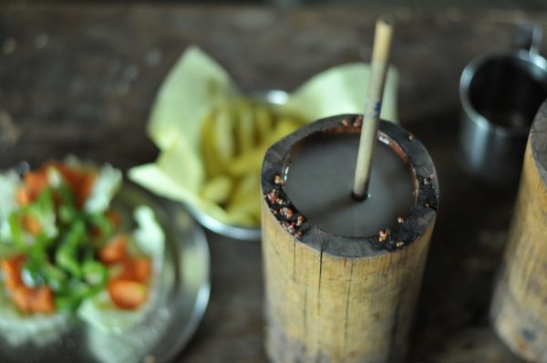 This is a rice beer consumed during special times in Agartala.