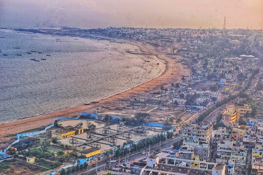 Secluded golden sands of Yarada Beach in Visakhapatnam, a pristine getaway in this historic port city