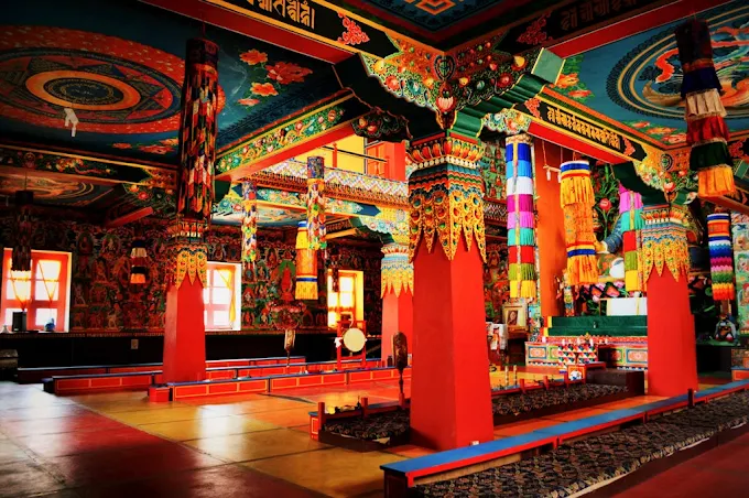 A beautiful monastery both from inside and outside.