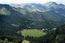 Aerial view of Annandale Ground in Shimla