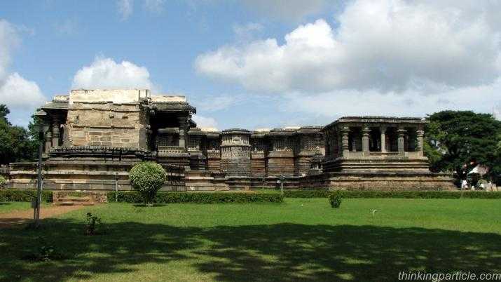 Stone sculptures displayed at Archaeological Museum Halebidu