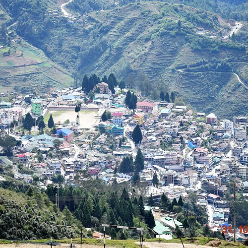 Located at very high point and offers pretty views