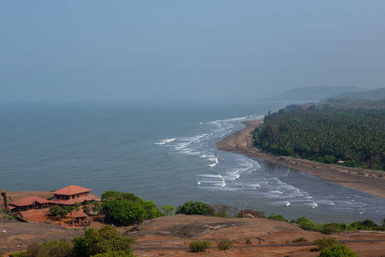 Dapoli town view with hills and beaches.