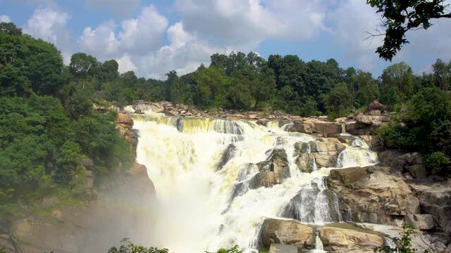 The powerful plunge pool at Dassam Falls, a popular picnic spot near Jamshedpur.