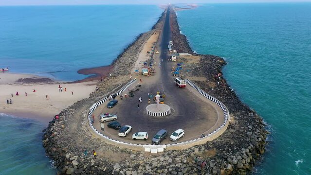 Desolate yet hauntingly beautiful Dhanushkodi, a ghost town at India's southern tip, with ruins of a 1964 cyclone, endless sea views, and the sacred Ram Setu starting point.