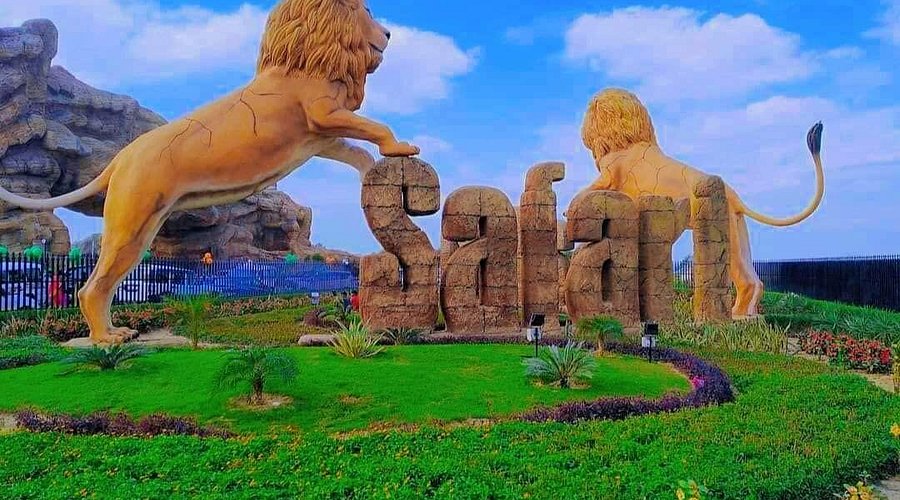 Lion safari and wildlife conservation at Etawah Safari Park.