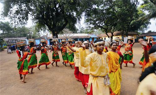 Tribal folk dance performance in Raipur showcasing Panthi and Raut Nacha