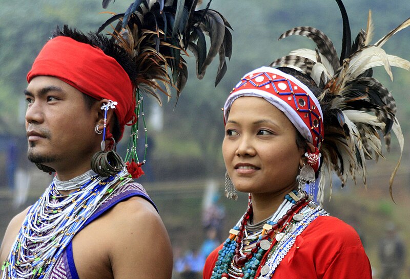 They have beautiful and colourful attire.