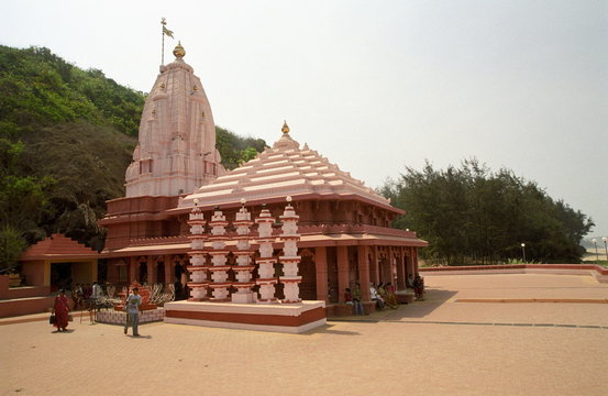 Swayambhu Ganpati Temple at Ganpatipule, a sacred white-sand beach in Ratnagiri.