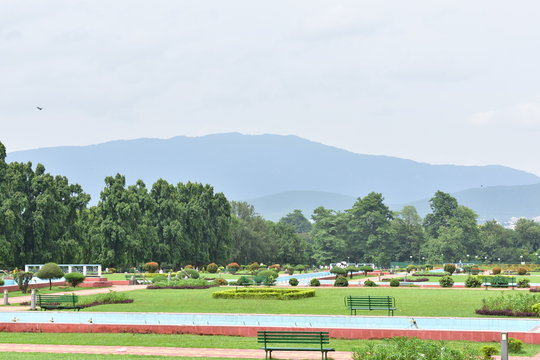 The miniature train ride taking visitors through Jubilee Park.