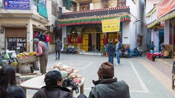 Tibetan colony Majnu Ka Tilla - unique place to visit in Delhi for momos, vibrant murals and Buddhist culture.