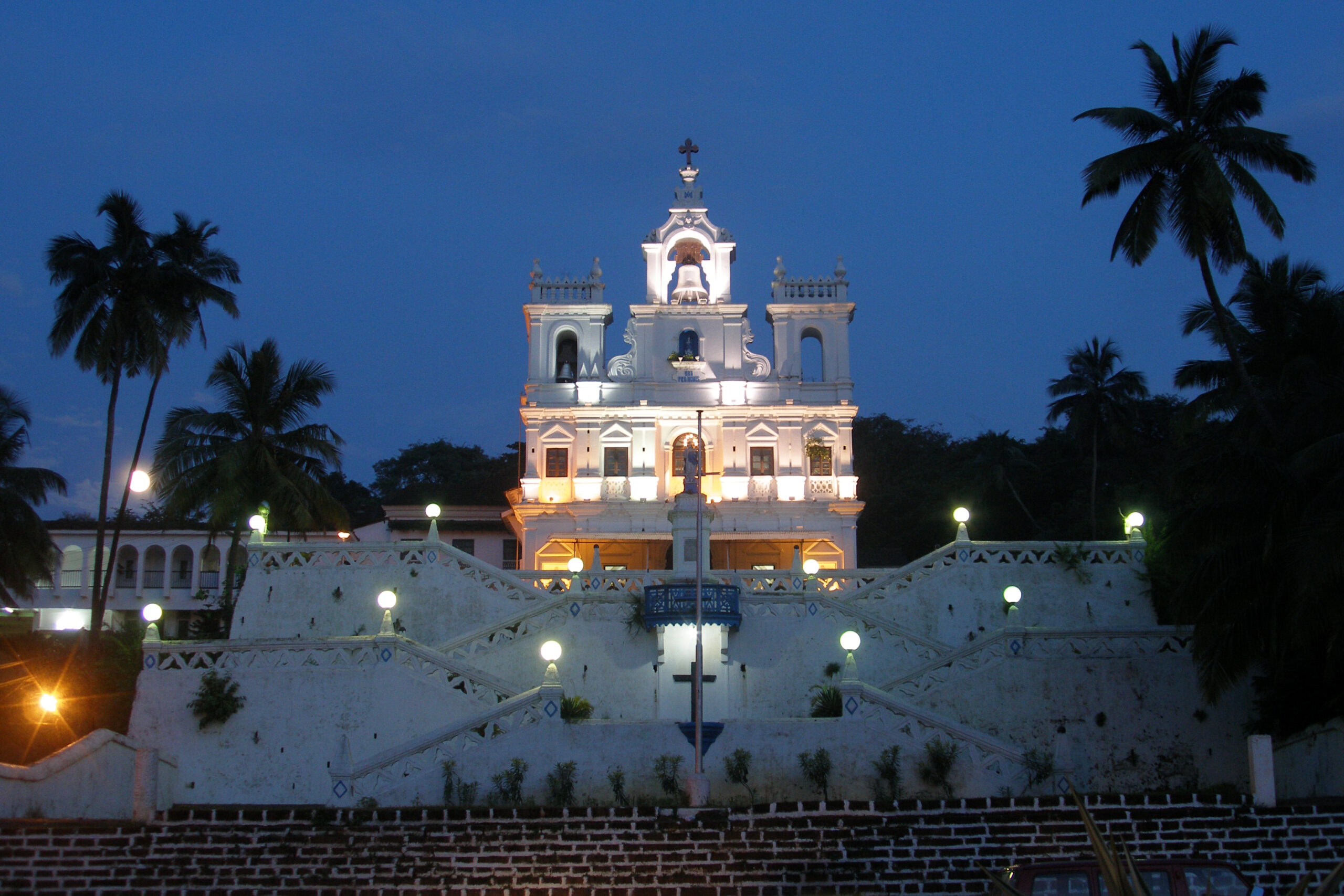 Iconic white church in Panaji