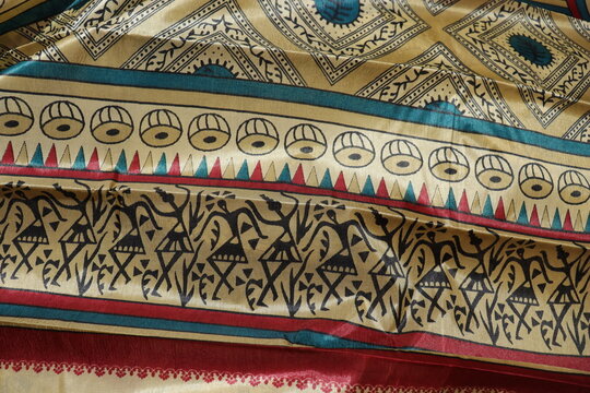 Elegant Pochampally Ikat sarees, known for their geometric patterns.