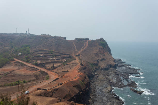 Majestic Ratnadurg Fort, a historic sea fortress with stunning ocean views.