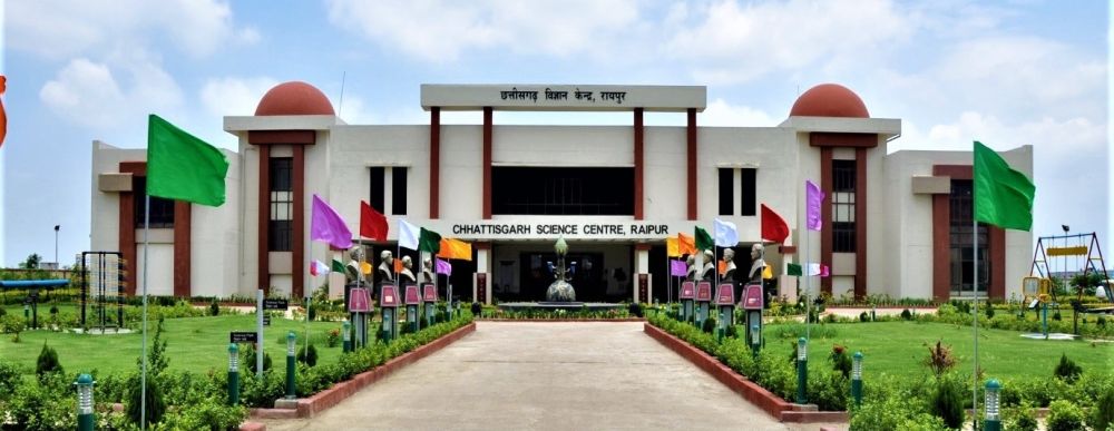 Interactive exhibits at Raipur's Science Center and Planetarium