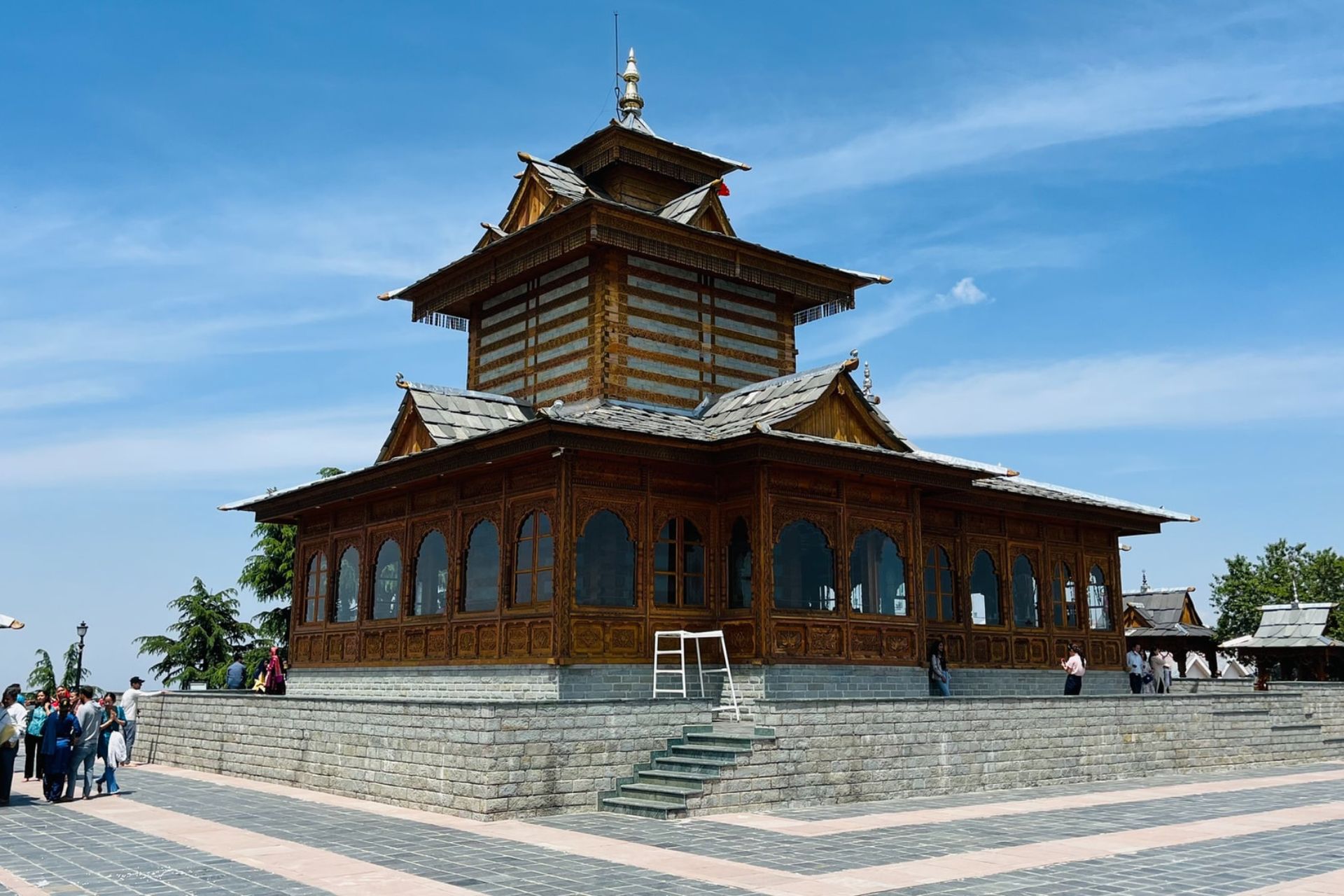Tara Devi Temple surrounded by forests in Shimla