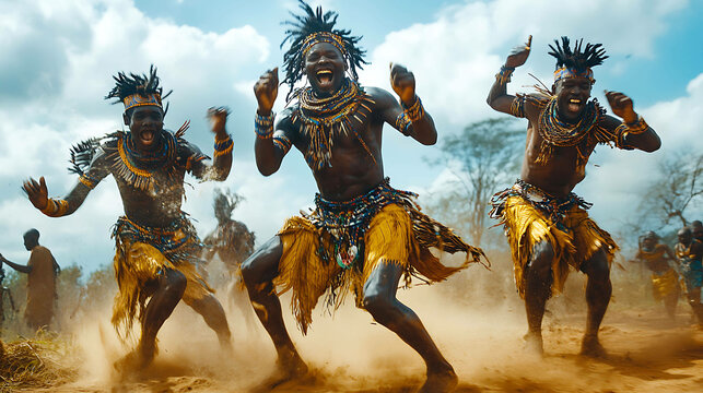 A group of tribal women performing a traditional dance in colorful attire.