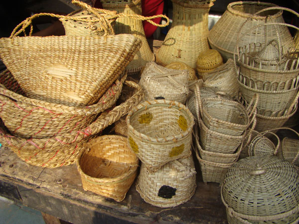 Dibrugarh market is filled with bamboo and cane products