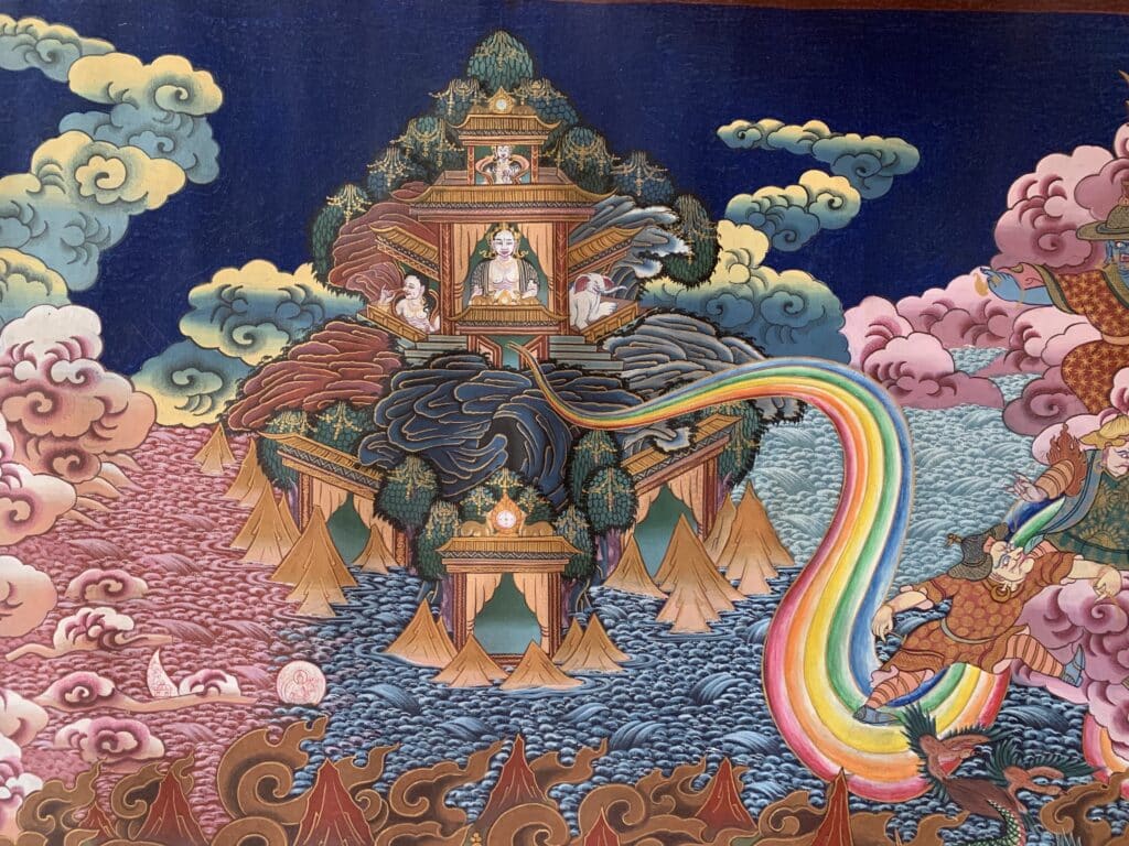 This Buddhist paintings has several meaning and forms