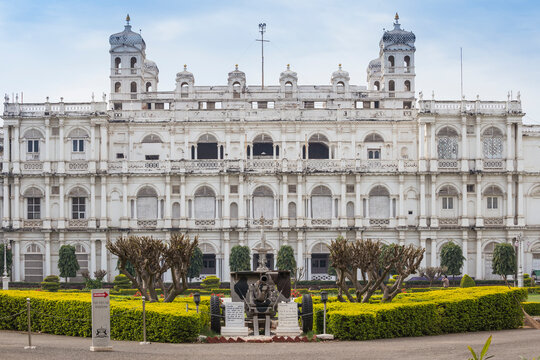 The opulent facade of Jai Vilas Palace, a must-see place to visit in Gwalior.