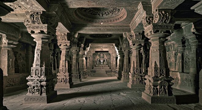The extensive network of Ellora Caves, featuring Hindu, Buddhist, and Jain monuments, is one of West India's Famous Archaeological Marvels.