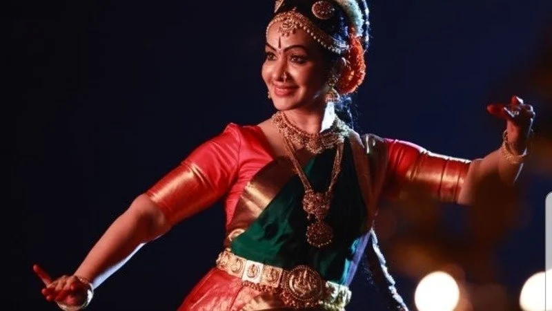 Artist performing Andhra Natyam, a traditional Telugu dance form.
