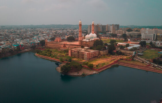 Panoramic view of Bhopal city with lakes and modern infrastructure