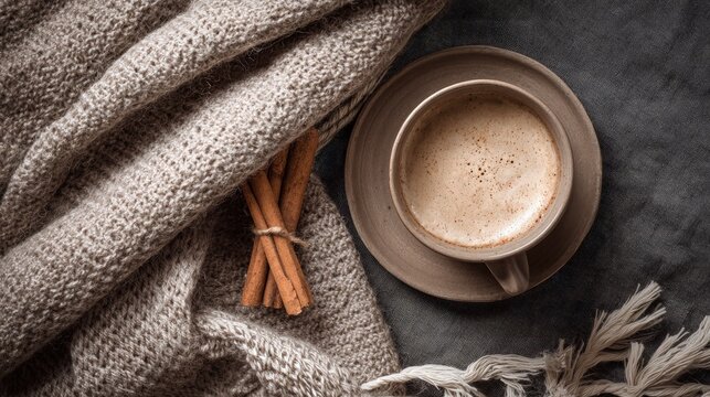 A person enjoying a hot drink with a view from a cozy hillside café.