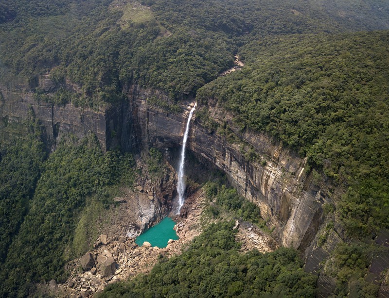 A beautiful and attractive waterfall in Northeast India.
