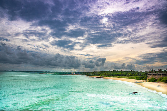 Kanyakumari Beach with multi-colored sand, a beautiful natural place to visit in Kanyakumari.
