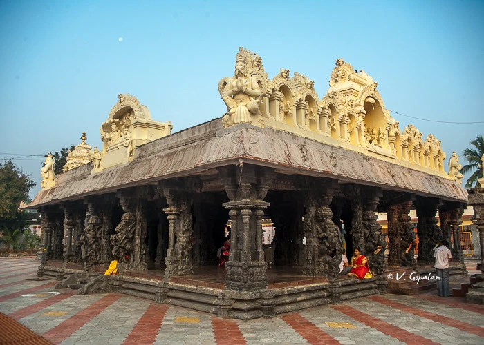 The Kothandaramaswamy Temple standing alone against the sea, a historic place to visit in Rameshwaram.