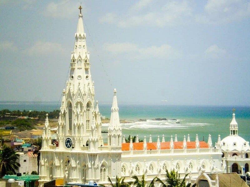 Our Lady of Ransom Church, a historic Catholic church and architectural place to visit in Kanyakumari.