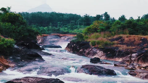 Pechiparai Reservoir, a serene man-made lake surrounded by hills.