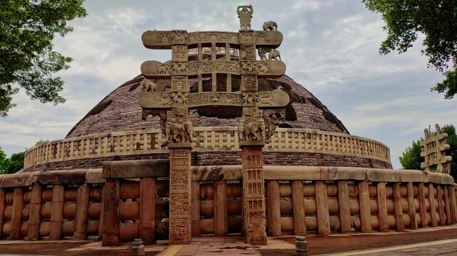 Modern university campus with traditional architectural elements