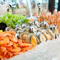 Freshly prepared local seafood platter in Kanyakumari.